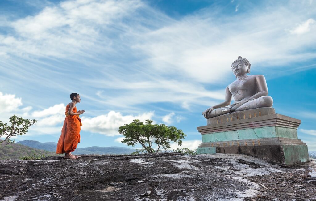 Child monk in Bangkok, Thailand