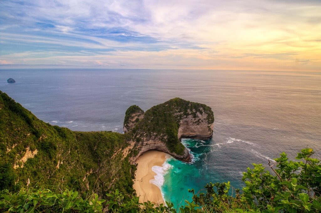 Nusa Penida cliffs seen from above