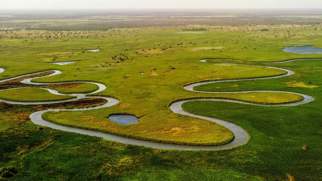 Okavango Delta River in Botswana