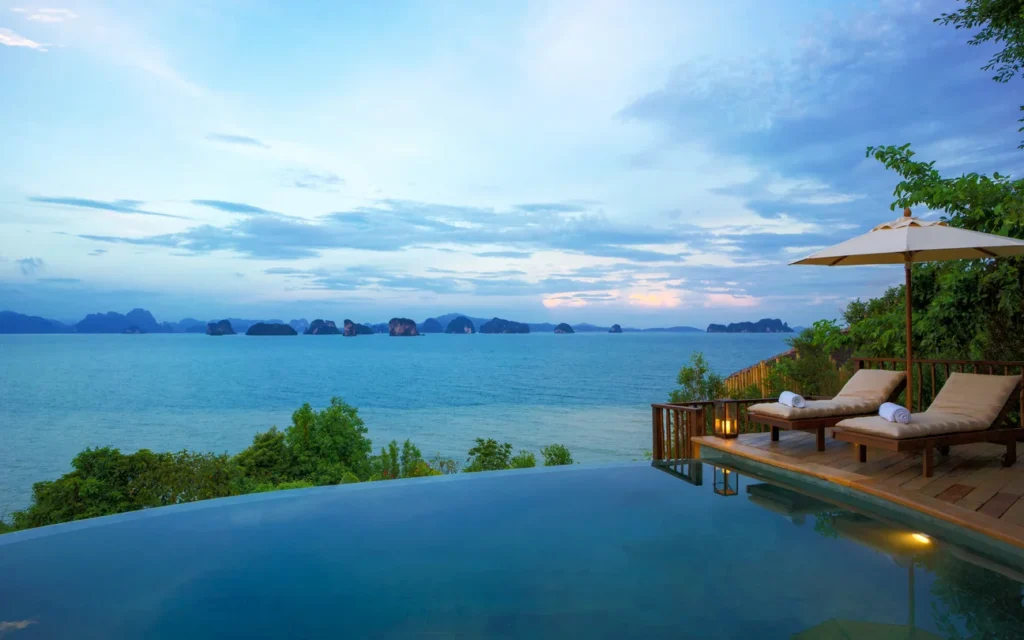 View from Six Senses Yao Noi in Thailand. 