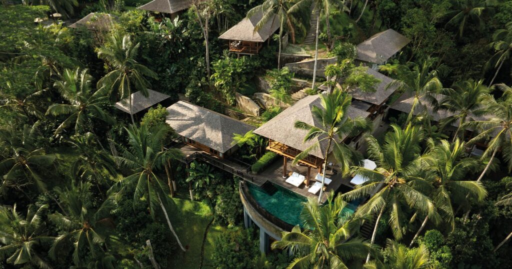 One of the villas at COMO Shambhala Estate in Bali