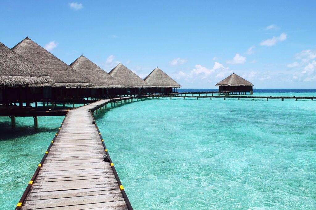Luxury overwater bungalows