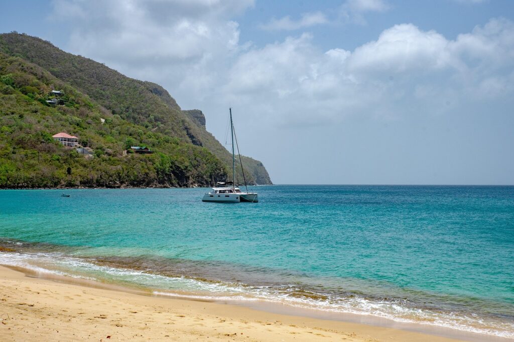 A beach in Bequia, St. Vincent & The Grenadines. 