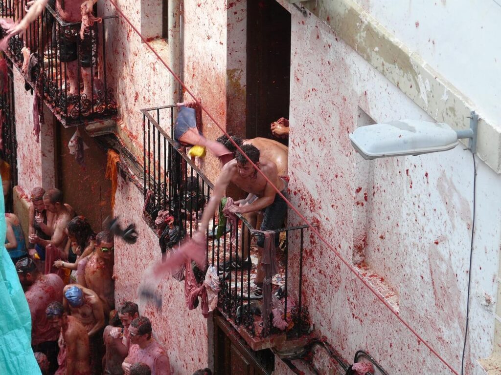 Tomatina festival in Spain