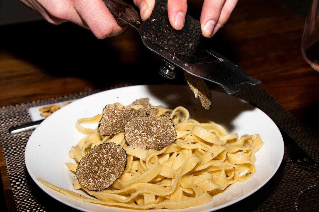 Truffle on a pasta