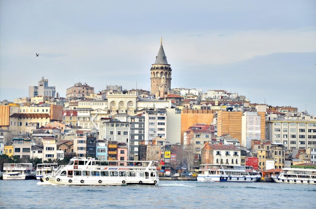 Galata Tower seen from a distance