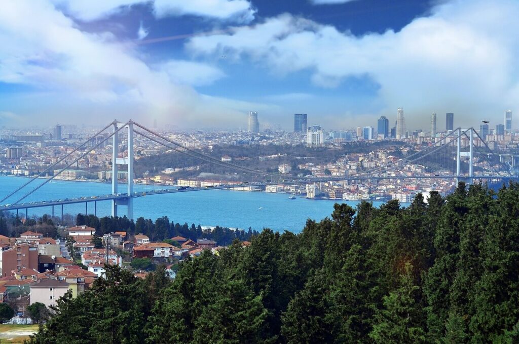 View of the Istanbul bridge