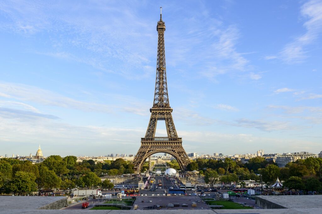 The popular Eiffel Tower in Paris
