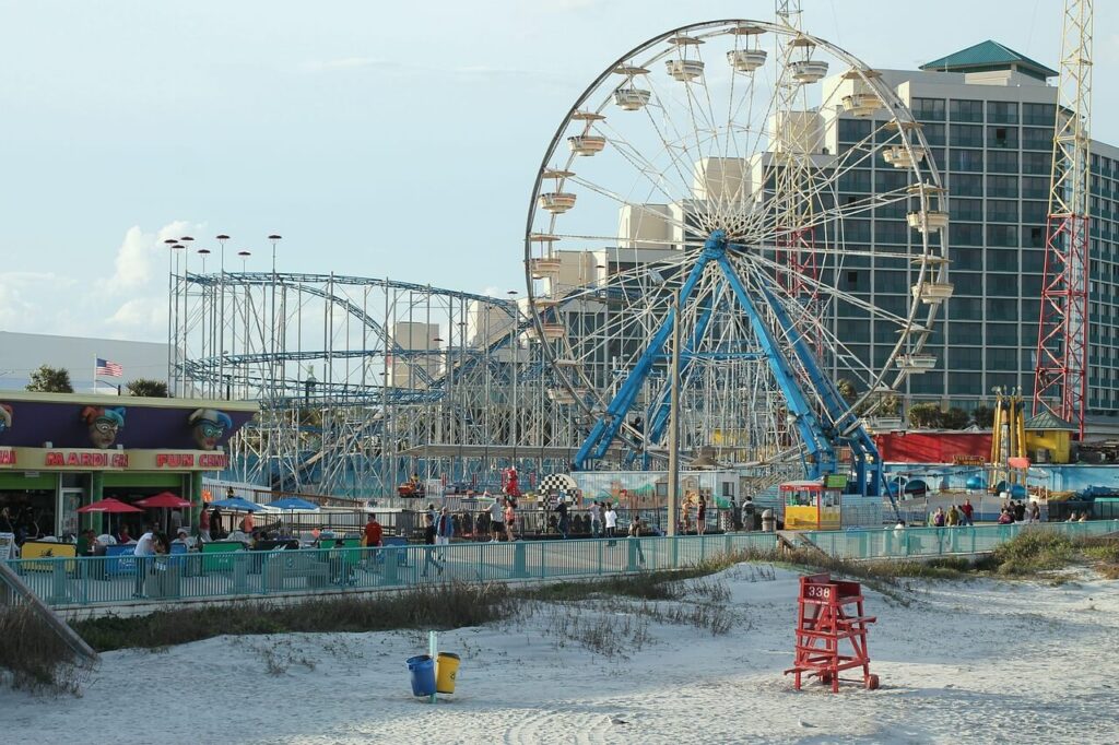 Amusement park at Daytona Beach in Florida