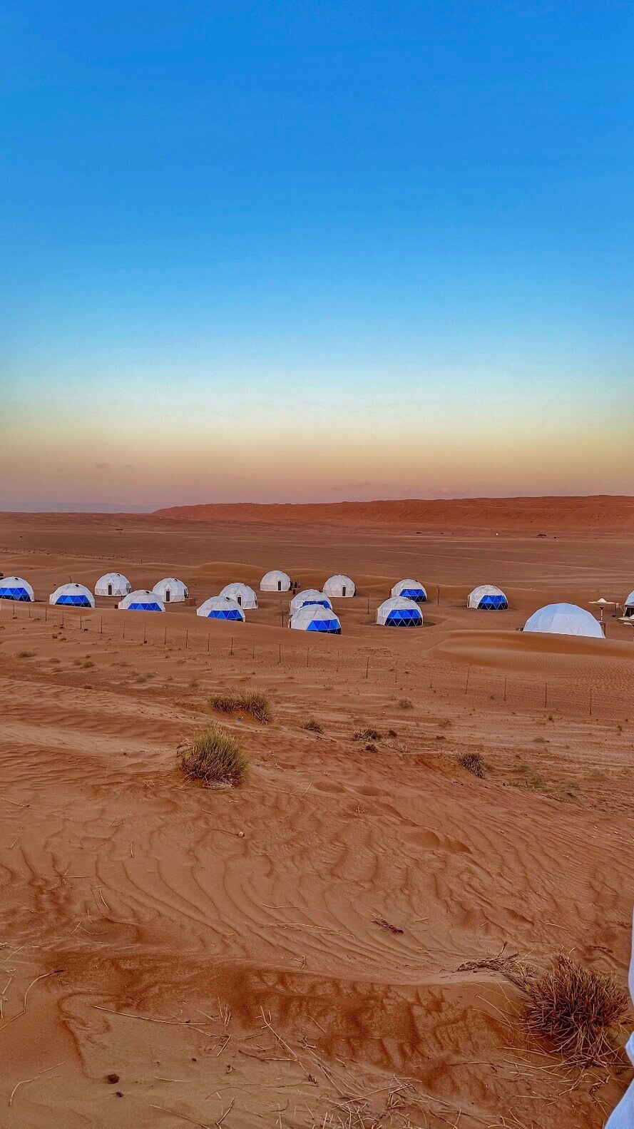 Luxury dome tents in the desert