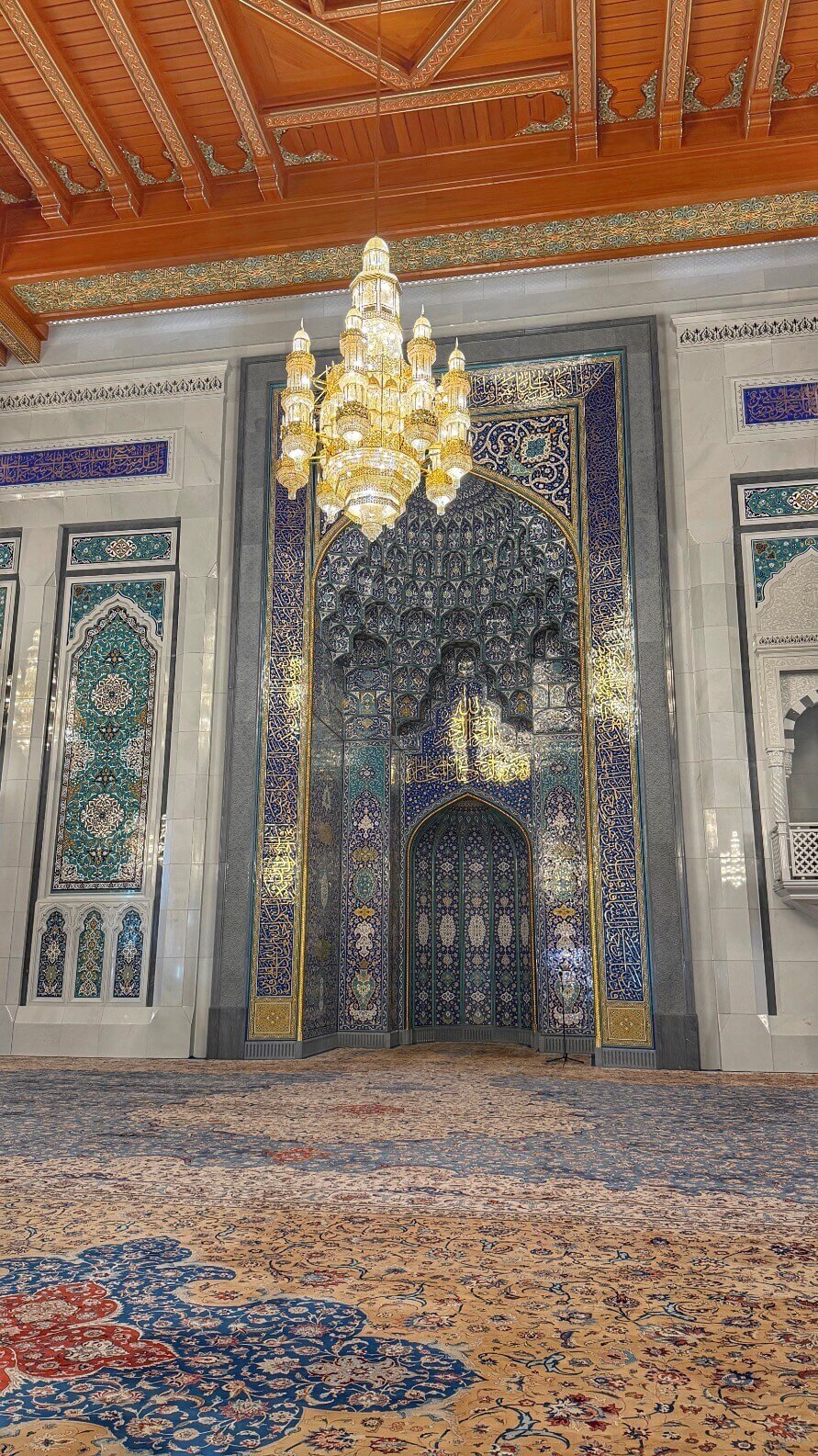 Inside Sultan Qaboos Mosque