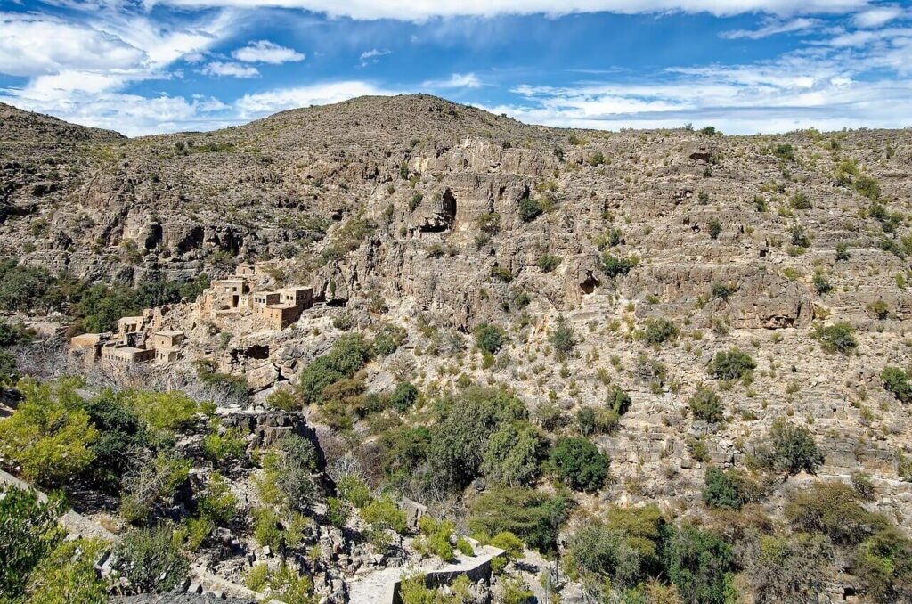 Wadi Bani Habib in Jabal Akhdar Oman