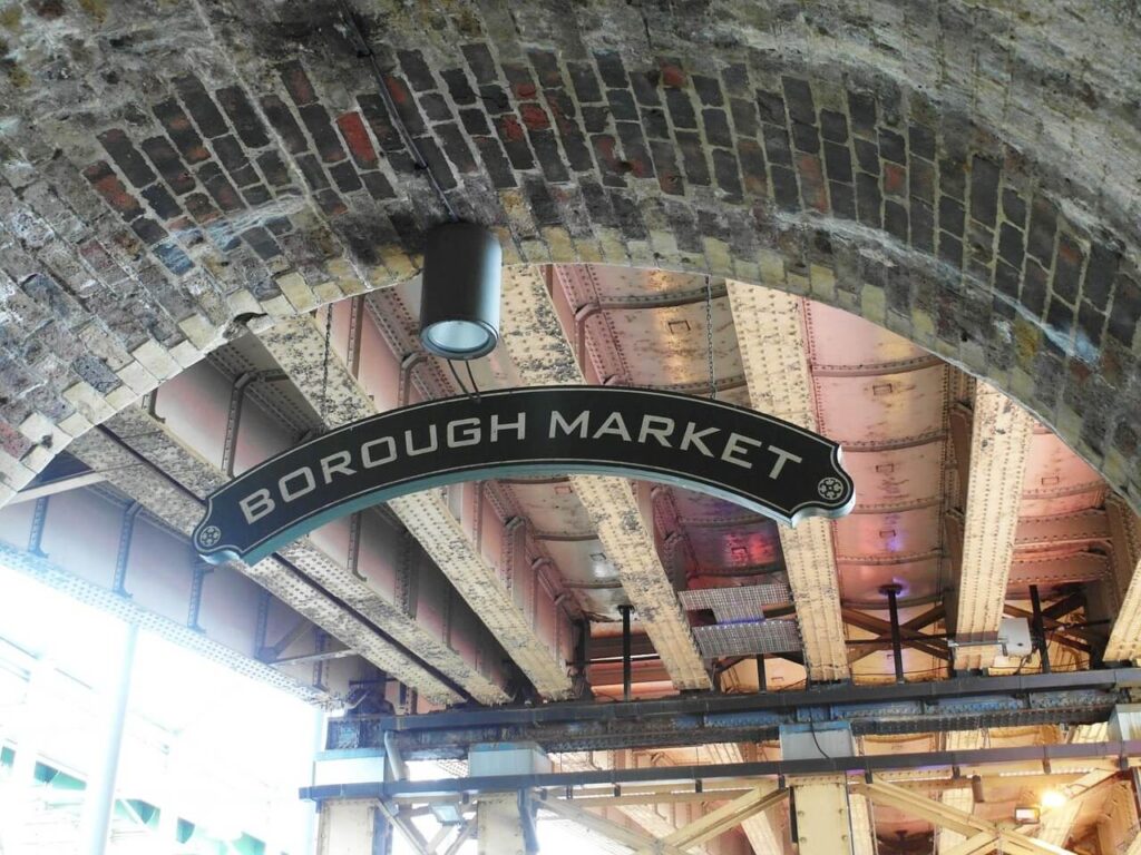 The sign of the famous Borough Market