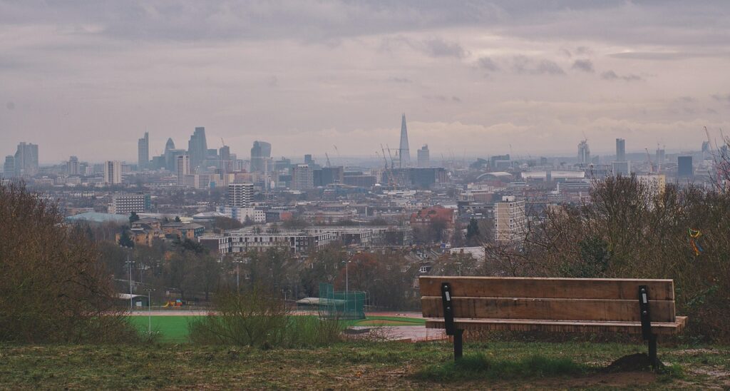 View over London from Hampstead