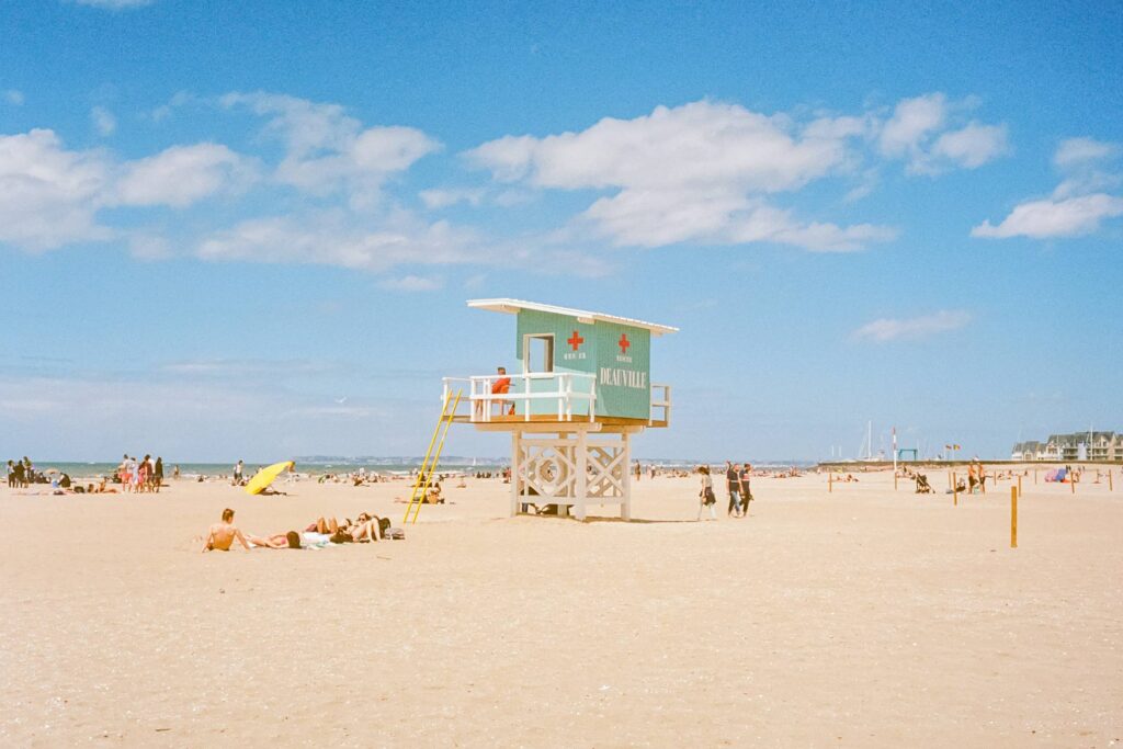 Sand on the beach of Deauville 