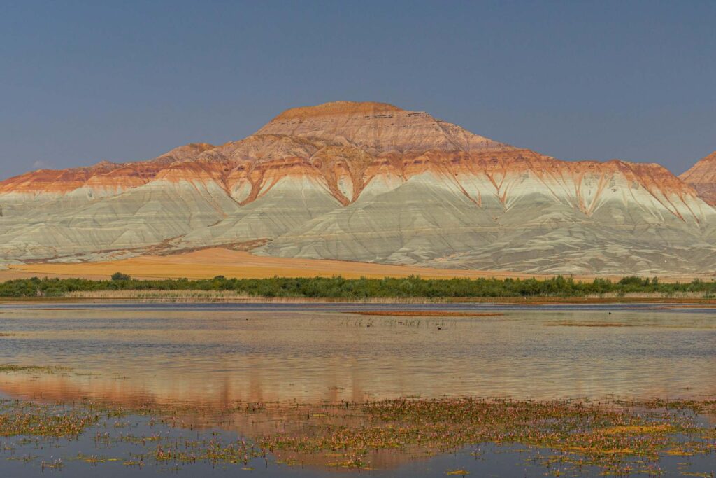 Interesting rock formations at Altyn Emel National Park