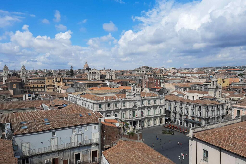 The city of Catania in Sicily