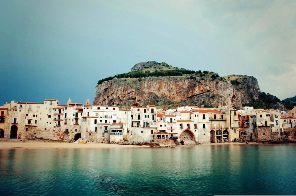 View of Cefalu in Sicily. 