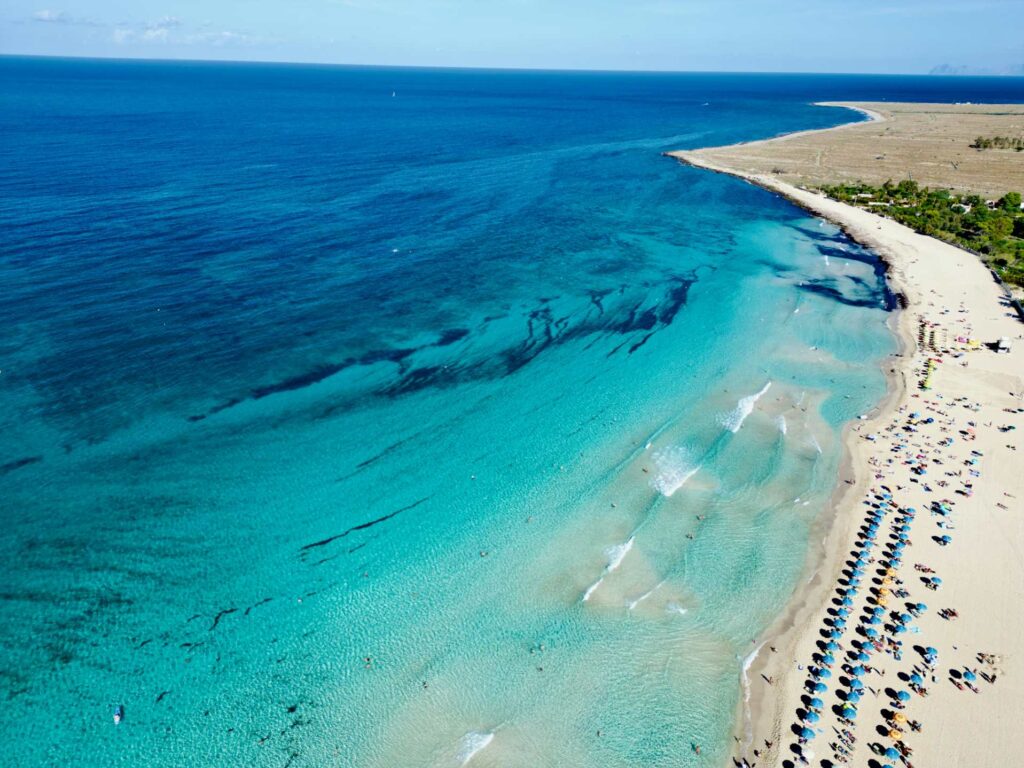 Crystal clear waters in San Vito Lo Capo. 