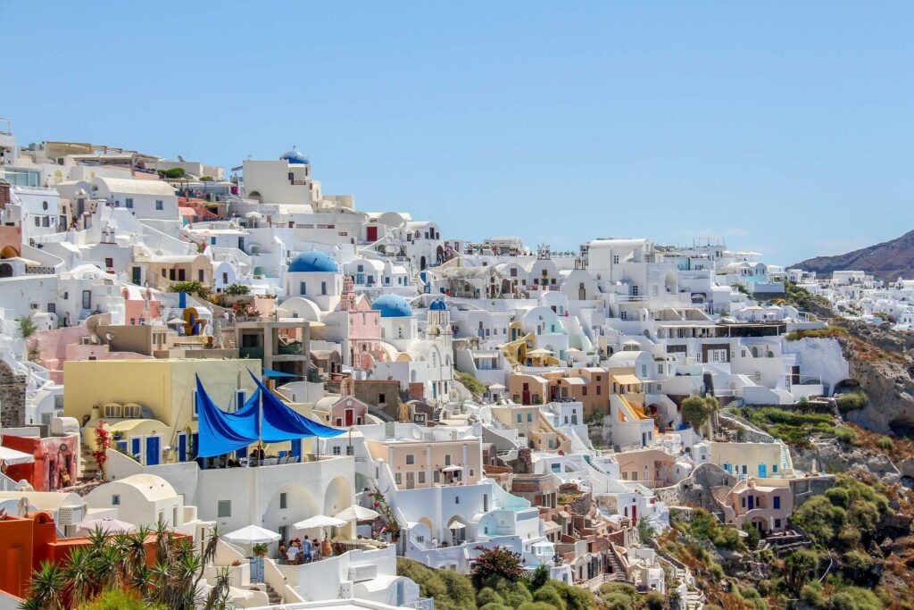 White washed houses in Santorini
