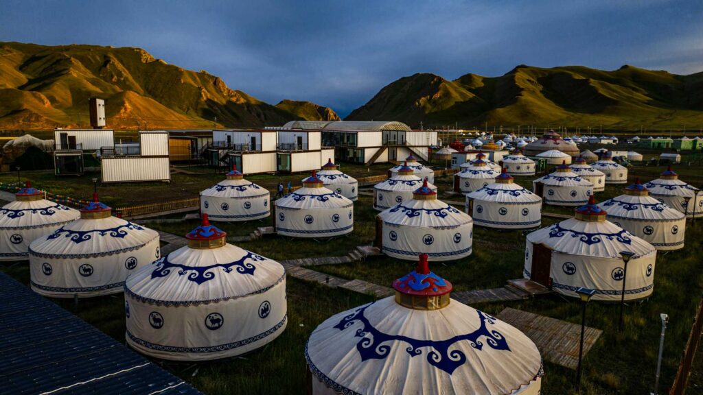 Traditional yurt camps. 