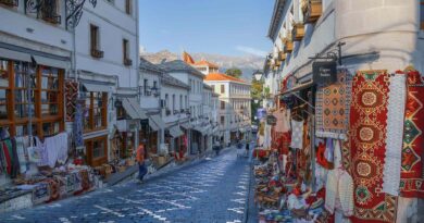 One of the old towns in Albania