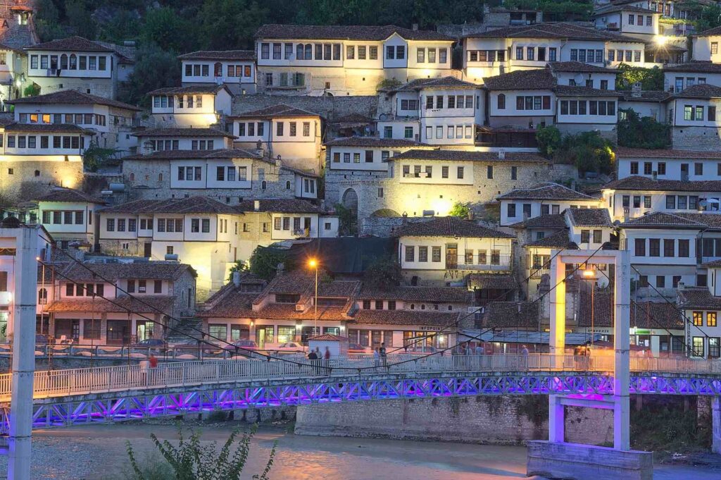 Berat old town city of a thousand windows