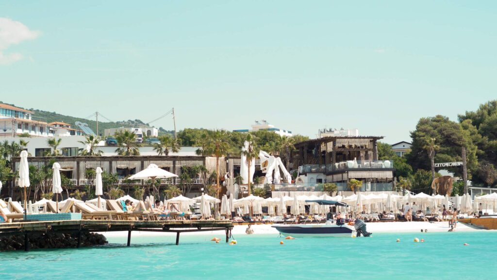 Ksamil beach turquoise water Albania