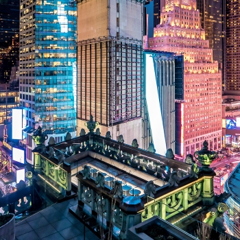 The rooftop bar with great views at The Knickerbocker Hotel. 